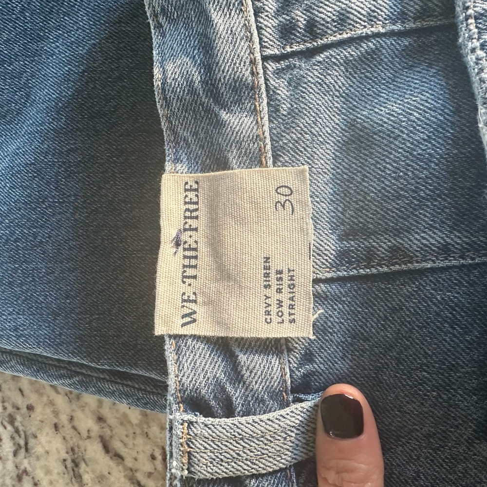 We the free jeans. Brand new curvy siren low rise straight. Size 30.